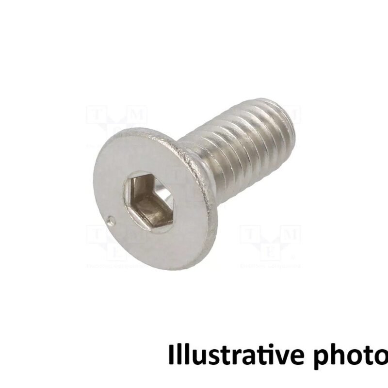 Set screw M3 x 6, flat, hex, stainless