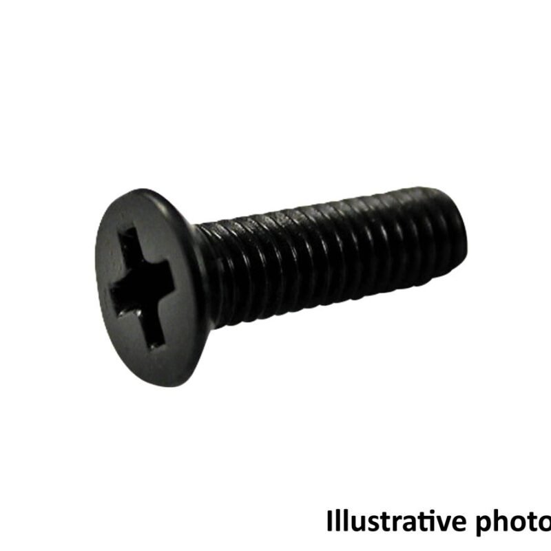 Screw M3 x 25, flat head Phillips, black