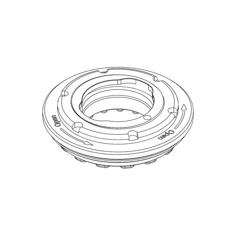 Counterlung bayonet connection, socket, left version - anti blockage, keyway code 1
